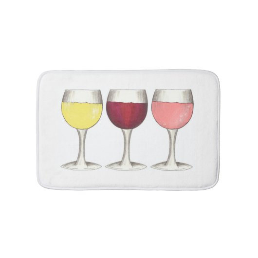 Rosa Rosé Weinkultur und Erde Weinroute Mendrisiot Badematte (Vorderseite)