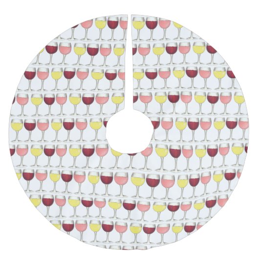 Rosa Rosé Weinkultur und Erde Weinroute Mendrisiot Polyester Weihnachtsbaumdecke (Vorderseite)