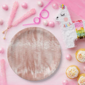 Rosa Rose Weiße Muschel Pappteller (Party)