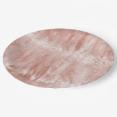 Rosa Rose Weiße Muschel Pappteller (Schrägansicht)