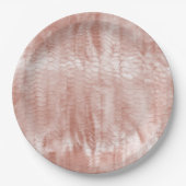 Rosa Rose Weiße Muschel Pappteller (Vorderseite)