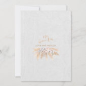 Rosa Rose Weiße Orchideen Pampas Grass Quinceañera Einladung (Rückseite)