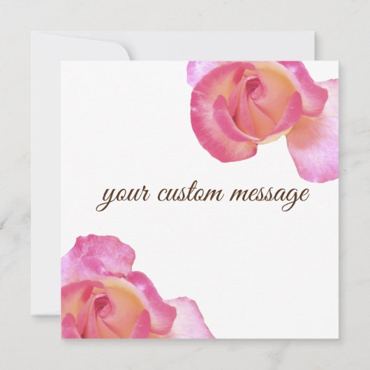 Rosa Rose, Werden Sie meine Bridesmaid-Karte sein? Einladung (Rückseite)