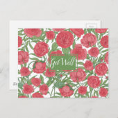 Rosa Rose wird gut Postkarte (Vorne/Hinten)