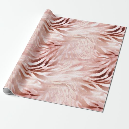 Rosa Rose Zebra Geschenkpapier (Ungerollt)