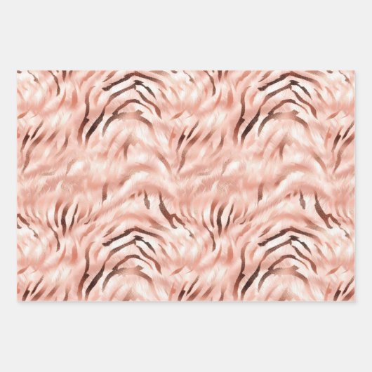 Rosa Rose Zebra Geschenkpapier Set (Vorderseite 2)