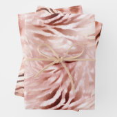 Rosa Rose Zebra Geschenkpapier Set (Beispiel)