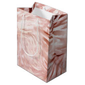 Rosa Rose Zebra Mittlere Geschenktüte (Rückseite Schrägansicht)