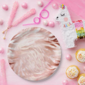 Rosa Rose Zebra Pappteller (Party)