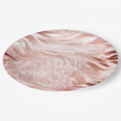 Rosa Rose Zebra Pappteller (Schrägansicht)