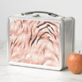Rosa Rose Zebra Print Metall Brotdose (Beispiel)