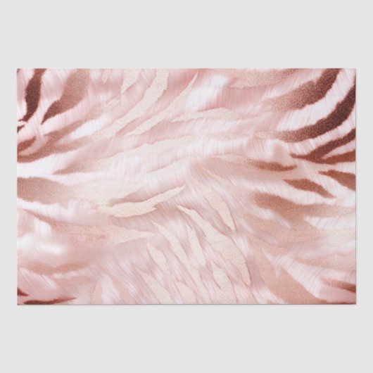 Rosa Rose Zebra Seidenpapier (Vorderseite)