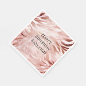 Rosa Rose Zebra Serviette (Ecke)