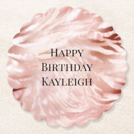 Rosa Rose Zebra Untersetzer