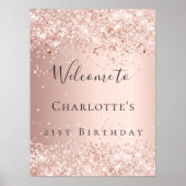 Rosa Rose zum Geburtstag Poster (Vorne)