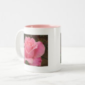 Rosa Rose Zweifarbige Tasse (Vorderseite Links)