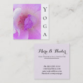 *~* rosa RoseEnergy Heiler BlumenReiki Yoga Quadratische Visitenkarte (Vorne/Hinten)