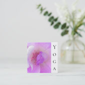 *~* rosa RoseEnergy Heiler BlumenReiki Yoga Quadratische Visitenkarte (Stehend Vorderseite)