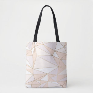 Rosa Rosegold: Abstrakt geometrischer Luxus Tasche