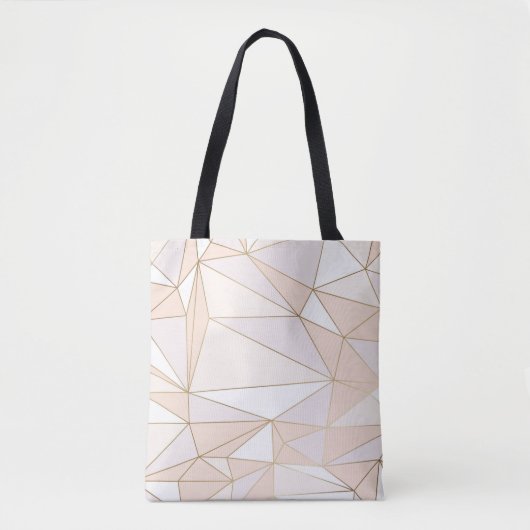 Rosa Rosegold: Abstrakt geometrischer Luxus Tasche (Vorderseite)