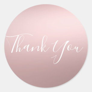 Rosa Roségold Glanz Glänzend Metallisch Glamour Ge Runder Aufkleber