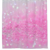 Rosa Rosegold Schein-Baby-Mädchen-Glitzer Duschvorhang (Vorderseite)