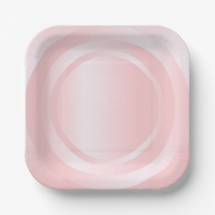 Rosa Roségold-Trendy-Moderne-Elegante Vorlage Pappteller