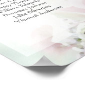 Rosa Rosen 10 Tabelle Hochzeitskarte Poster (Ecke)