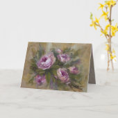 Rosa Rosen 13 x 18 cm Karte (Gelbe Blume)