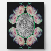 Rosa Rosen Abstrakt hinzufügen Ihr eigenes Foto Fotoplatte (Vorderseite)