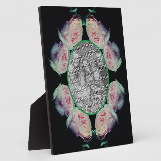 Rosa Rosen Abstrakt hinzufügen Ihr eigenes Foto Fotoplatte (Seite)