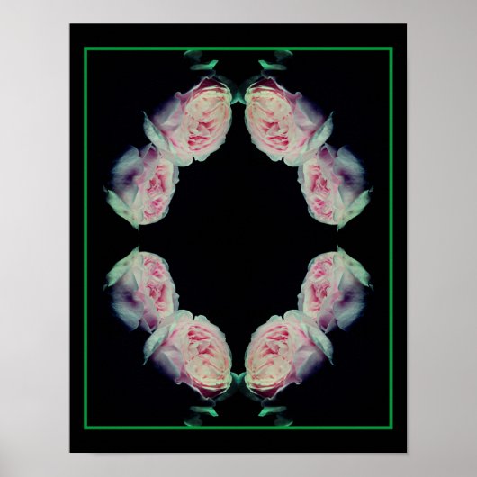 Rosa Rosen Abstrakt Poster (Vorne)