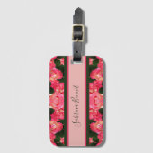 Rosa Rosen Abstraktes Ölgemälde Gepäckanhänger (Vorderseite Vertikal)