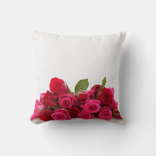 Rosa Rosen Accessoires Schlafzimmer oder Wohnzimme Kissen (Vorderseite)