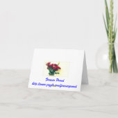 Rosa Rosen-Anmerkungs-Karte Dankeskarte (Rückseite)