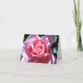 Rosa Rosen-Anmerkungs-Karte Dankeskarte (Vorderseite)