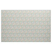 Rosa Rosen auf blauem Hintergrund Stoff (Yard (91,4 cm))