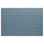 Rosa Rosen auf blauem Hintergrund Stoff (Yard (91,4 cm))