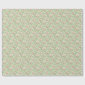 Rosa Rosen auf Creme Geschenkpapier (Flach)