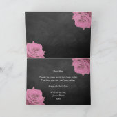 Rosa Rosen auf der Tafel glücklicher Muttertag Karte (Innenseite)