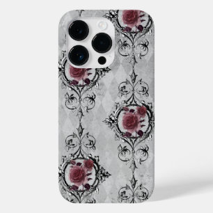 Rosa Rosen auf grauem Hintergrund Case-Mate iPhone 14 Pro Hülle