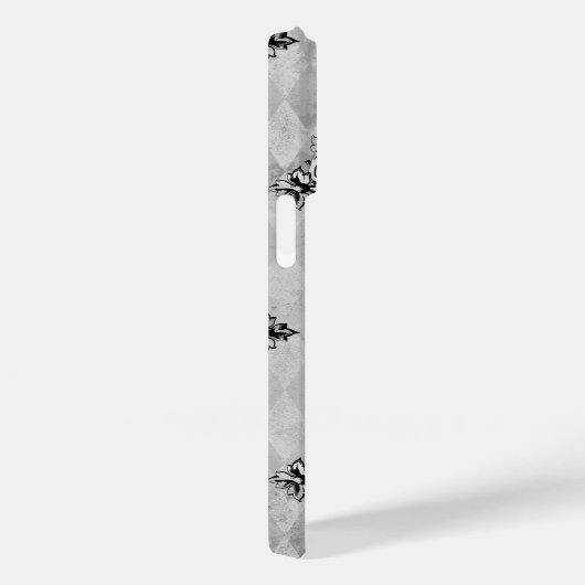 Rosa Rosen auf grauem Hintergrund Case-Mate iPhone Hülle (Rückseite / Rechts)