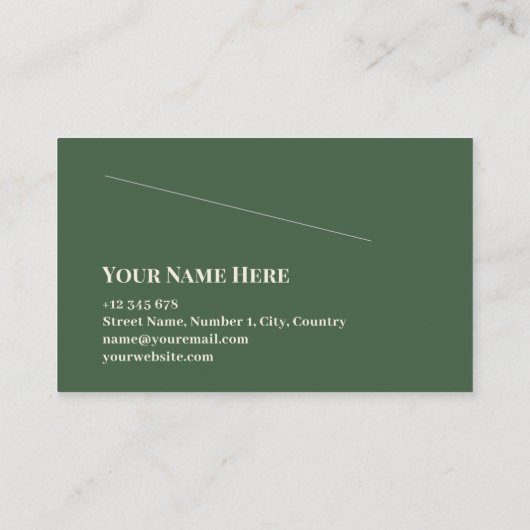 Rosa Rosen auf grünem Hintergrund Einfaches Elegan Visitenkarte (Rückseite)