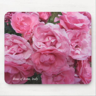 Rosa Rosen aus Rom, Italien Mousepad