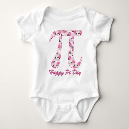 Rosa Rosen Baby Strampler (Vorderseite)