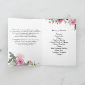 Rosa Rosen-Begräbnis-Programm Programm (Innenseite)