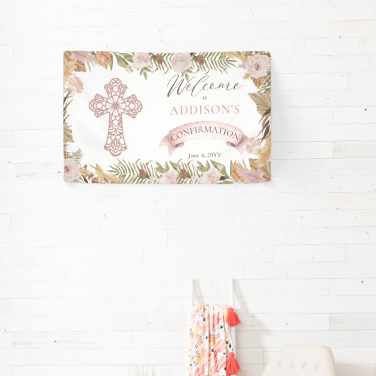 Rosa Rosen |Bejahung der getrockneten Gräser-Blüte Banner (InSitu)