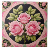 Rosa Rosen Beliebte schöne Sammlung Fliese (Vorderseite)