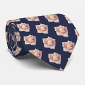 Rosa Rosen Benutzerdefinierte Hintergrundfarbe Krawatte (Gerollt)