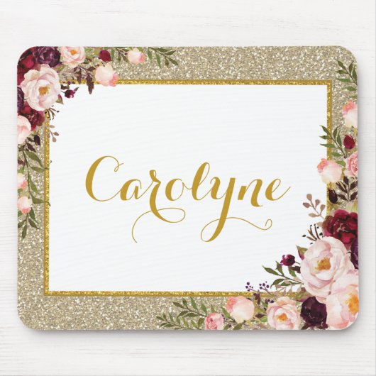 Rosa Rosen bezaubernder Mousepad (Vorne)